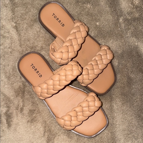 torrid Shoes - Torrid Women's Tan Braided Sandals